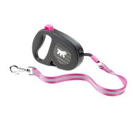 Ferplast FLIPPY ONE REFLEX Reflective Extendable Dog Lead - Evening Walks - Bag Holder - Lock & Release Button - Ergonomic Design - Tape - Max 50 Kg - 5m, Purple
