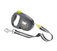 Ferplast FLIPPY ONE REFLEX Reflective Extendable Dog Lead - Evening Walks - Bag Holder - Lock & Release Button - Ergonomic Design - Cord - Max 35 Kg - 5m, Yellow