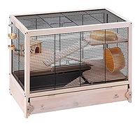 Ferplast Hamster Cage HAMSTERVILLE, Mouse Cage and Small Animal Cage, FSC Wood Multi storey, Accessories included, 60 x 34 x h 49 cm