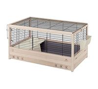 Ferplast FSC Wooden Cage for Rabbits ARENA 100, Guinea Pigs, Accessories Included