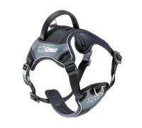 Ferplast GENIUS Medium Size Dog Harness, Reflective, Breathable, Adjustable, Quick Release Magnetic Closure, Dog Harness, Soft Padding, Black