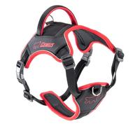 Ferplast GENIUS Medium Size Dog Harness, Reflective, Breathable, Adjustable, Quick Release Magnetic Closure, Dog Harness, Soft Padding, Red