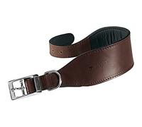 Ferplast Genuine Leather Dog Collar VIP, Adjustable Dog Lead for Whippets, Neck: 40÷46 cm Brown