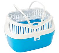 Ferplast Guinea pig and rodent carrier ALADINO MEDIUM, Pet Carrier for Hamster, Rodents, guinea pigs, Transparent cover with Comfortable handle, Secure closing, 30 x 23 x h 21 cm Blue