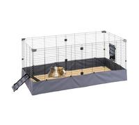 Ferplast Guinea Pig Cage, HUB 02, Ideal small animal cage, Indoor/Outdoor Pet pen, Waterproof - machine washable Bottom, Easy assembly, Extendable and Modular, 140 x 71 x 59,5 cm