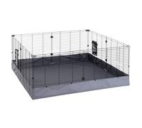 Ferplast Guinea pig Cage, HUB 04, Ideal small animal cage, Indoor/Outdoor Pet pen, Waterproof - machine washable Bottom, Easy assembly, Extendable and Modular, 140 x 140,5 x 59,5 cm