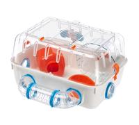 Ferplast COMBI 1 Innovative Hamster Cage - Customizable Habitat, Tunnel System - Interactive Transparent Design, Exercise Wheel & Accessories - Tubes Connect&Play,color may vary