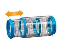 Ferplast Hamster Cage Play Tube | 8-Inch Telescopic Tunnel, Extends from 4.9L to 8L, 2.4 Diameter - Inches, Clear (84816099US1)