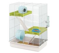 Ferplast HAMSTER TRIS Vertical Hamster Cage - Multi-Level Fun and Compact Design for Hamsters with Accessories, Easy Clean, 46x29xh58 cm