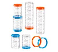 Ferplast Hamster Tube Set, Hamster Cage Accessory, Total 7 pieces, Transparent Hamster Tunnels with Ventilation Holes, Fittings included, KIT TUBE TUNNEL Hamster Toys