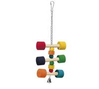 Ferplast Hanging Wooden Parrot Toys - 11.5x3.5x31cm