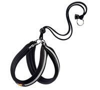 Ferplast Harness for Medium-Sized Dogs AGILA REFLEX 1 Dog Harness with Soft Padding, Quick and Easy Drawstring Closure System, Chest Size 26-38 cm. Black