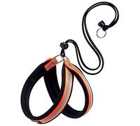 Ferplast Harness for Small Dogs AGILA REFLEX 2 Dog Harness with Soft Padding, Quick and Simple Drawstring Closure System, Chest Size 32-50 cm. Orange