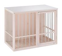 Ferplast Indoor Kennel for Dogs, Dog Crate, FSC Wood, Aluminum Bars, Safety Lock, Adjustable Feet L 100,5 x W 59 x H 82,5 cm.