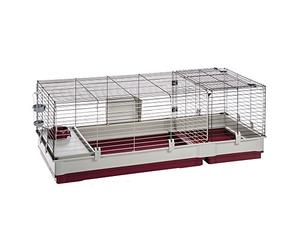 Ferplast Krolik Extra-Large Rabbit Cage w/Wire Extenstion | Rabbit Cage Includes All Accessories & Measures 55.9L x 23.62W x 19.68H & Includes All Accessories | 1-Year Manufacturer's Warranty