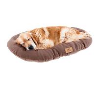 Ferplast Large Dog Bed Soft and Washable Pet Bed, Warm Microfleece Dog Mattress, 100 x 63 x h 5 cm. Taupe