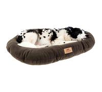 Ferplast Large Dog Bed Soft and Washable Pet Bed, Warm Microfleece Dog Mattress, 85 x 55 x h 5 cm. Grey