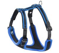 Ferplast Large Size Dog Harness ERGOCOMFORT LARGE, Adjustable Dog Harness, Comfortable, Padded, Double Micro-adjustment Closure, Quick Release, Blue