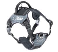 Ferplast Large Size Dog Harness GENIUS, Reflective, Breathable, Adjustable, Quick Release Magnetic Closure, Dog Harness, Soft Padding, Black