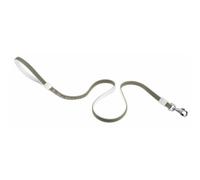 Ferplast Lux G12/110 Eco Synthetic Leather Lead - Grey - white - 12mm X 110cm