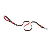 Ferplast Lux G12/110 Eco Synthetic Leather Lead - Red - Black - 12mm X 110cm