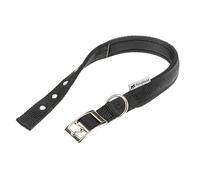 Ferplast Medium Size Dog Collar Adjustable Padded Nylon Dog Collar Metal Buckle, Neck Size 32-39 cm, Black
