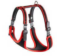 Ferplast Medium Size Dog Harness ERGOCOMFORT MEDIUM, Adjustable Dog Harness, Comfortable, Padded, Double Micro-adjustment Closure, Quick Release, Red