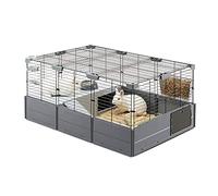 Ferplast Modular Cage for Rabbits and Guinea Pigs MULTIPLA, Small Pet Cage, with Accessories, black