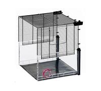 Ferplast Multipla Hamster Base Extension | Modular side-open extension for Multipla Hamster cages with transparent walls and connectors, 37.5 x 37.5 x 41 cm
