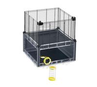Ferplast Hamster Cage Extension, Mouse Cage MULTIPLA HAMSTER, Roof, Metal and Recycled Plastic