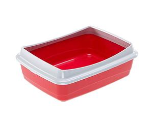 Ferplast Nip Plus 10 Cat Litter Tray, 47 x 36 x 15.5 cm, Burgundy
