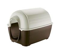 Ferplast Outdoor Dog Kennel Kenny 03 Dog House Made of Impact and UV-Resistant thermoplastic Resin, Liquid Drain System, Ventilation Grill, Can be dismantled for Cleaning, 60 x 89 x h 60 cm