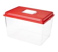 Ferplast Plastic Container for Small Animals GEO EXTRA LARGE Aquarium Tank 11 L for Fishes Terrarium Turtles Insects, Sturdy Plastic, Ventil