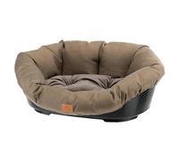 Ferplast Plastic Dog Bed with Padded Dog Cushion SOFA' Dog Bed with Padded Cushion, Washable, 85 x 62 x 28,5 cm