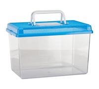 Ferplast Plastic Fish Aquarium GEO Large Aquarium Tank 6 Container for Small Animals Terrarium Insects Turtles, Sturdy Plastic, Ventilation Grills,