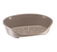 Ferplast Plastic Pet Bed for Medium-Large Dogs 93 x 68 x 28cm, Dove grey