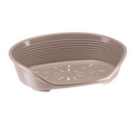 Ferplast Plastic Pet Bed Small and Medium Dogs 70 x 52 x 23cm, Dove grey