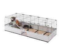 Ferplast Rabbit cage, Guinea pig cage, MODULAR 4, Extendable, Large cage, Included accessories, Easy to Clean, 179 x 72 x h 56 cm