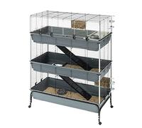 Ferplast Vital 3-Tier Small Pet Cage 120 - Black: 120 x 60 x 167 cm (L x W x H)