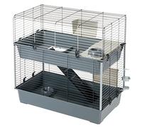 Ferplast Rabbit Cage Two floor RABBIT 100 DOUBLE, Small Animal Cage, Guinea Pig Cage, Accessories Included 95 x 57 x h 93,5 cm