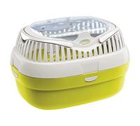 Ferplast Rabbit, guinea pig and rat carrier ALADINO LARGE, Large Pet Carrier for Hamster, Rodents, Rabbits, Transparent cover with Comfortable handle, Secure closing, 36 x 26 x h 23 cm, Green