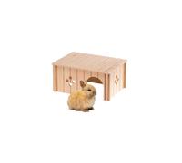 Ferplast Rabbit House, Guinea Pig Wooden House, Small Pet House, FSC Certificated Wood, 33 x 23,6 x 16 cm