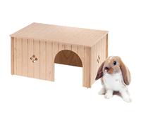 Ferplast Rabbit House, Guinea Pig Wooden House, Small Pet House, FSC Certificated Wood, 52 x 31 x 26 cm