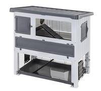 Ferplast Rabbit Hutch Double-Floor Outdoor Grand Lodge 120 Plus, Guinea Pigs, Thermoplastic Resin, With Accessories, 115,5 X 73 X 117 Cm.
