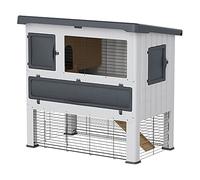 Ferplast Rabbit Hutch Two-storey Outdoor GRAND LODGE 120 with Accessories and Rabbit house, overall size 115,5 x 73 x 110 cm.