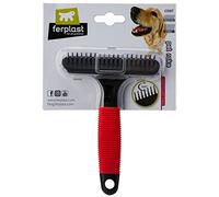 Ferplast Rake comb for dogs GRO 5872, Rounded rotating teeth, Ideal for undercoat of medium and long haired animals, 15,5 x 11 x h 3,3 cm