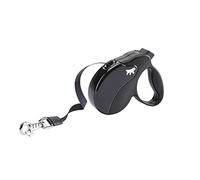 Ferplast Retractable Dog Lead Extendable Dog Leash AMIGO TAPE MINI, Extending tape, 3 m, Max 12 kg, Black