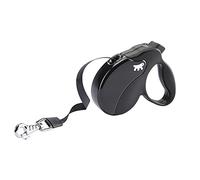 Ferplast Retractable Dog Lead Extendable Dog Leash AMIGO TAPE S, Extending tape, 5 m, Max 15 kg, Black