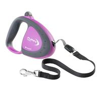 Ferplast Retractable Dog Lead for up to 50 kg Dogs, 5 m Strong Nylon Tape/Ribbon, Extendable Dog Lead Single Lock and Release Button, Purple
