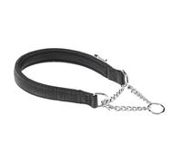 Ferplast Semi-Choke Dog Collar, in Nylon, Padded, Anti-Traction, for Dog Training, size XXL (neck circumference 55-65 cm), black.